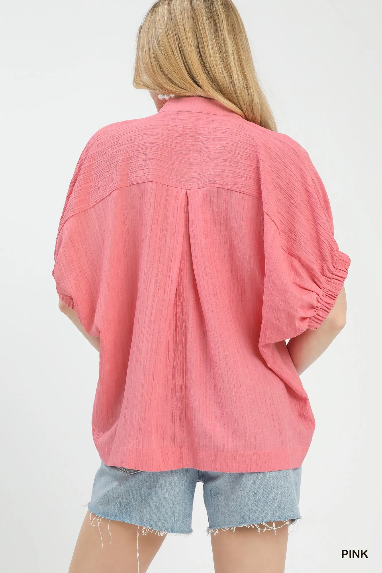 Umgee Textured V-Neck Blouse sold by Charming Charlie product image thumbnail 3