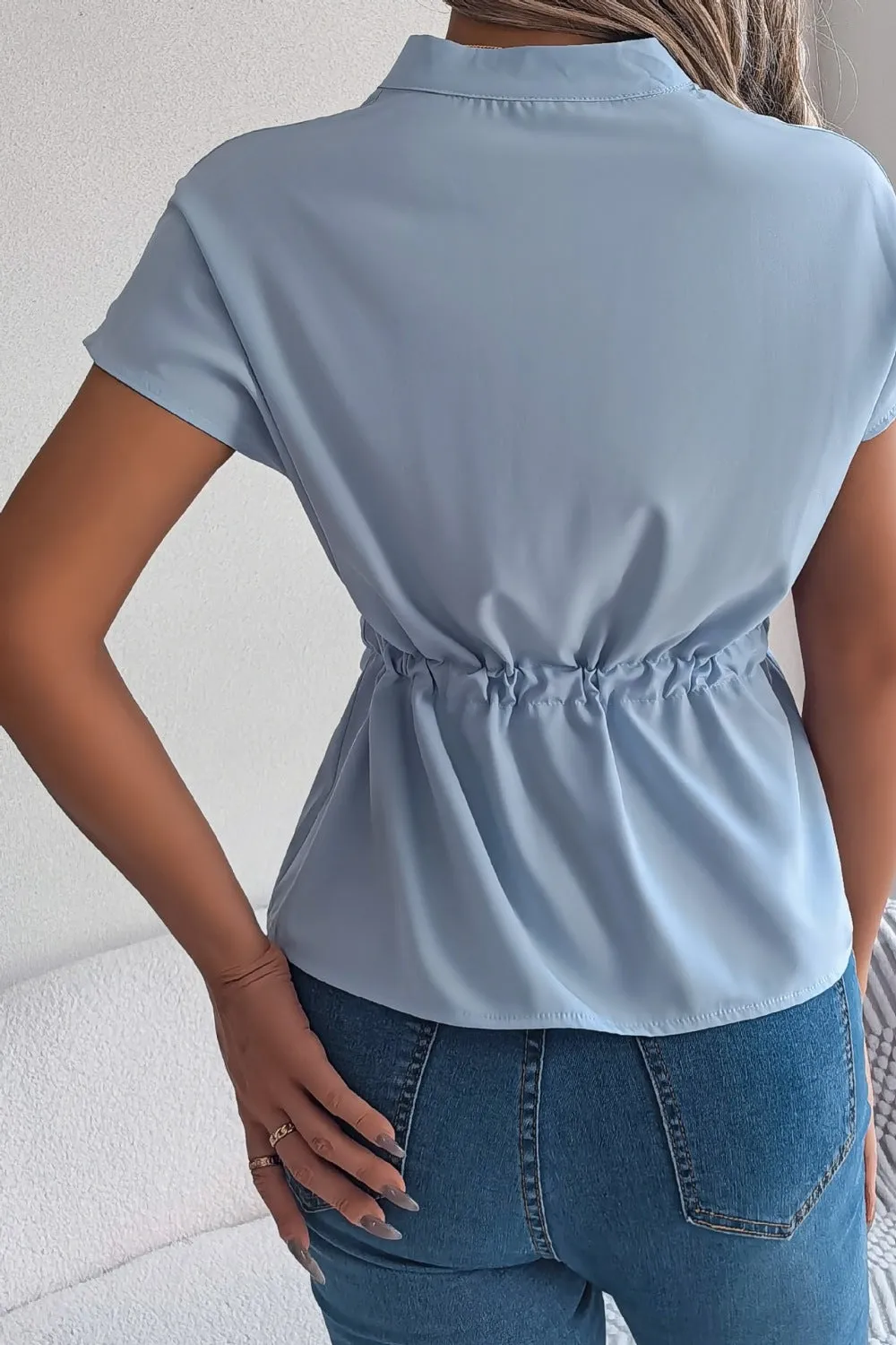 Tie Waist Button-Down Shirt sold by Charming Charlie product image thumbnail 4