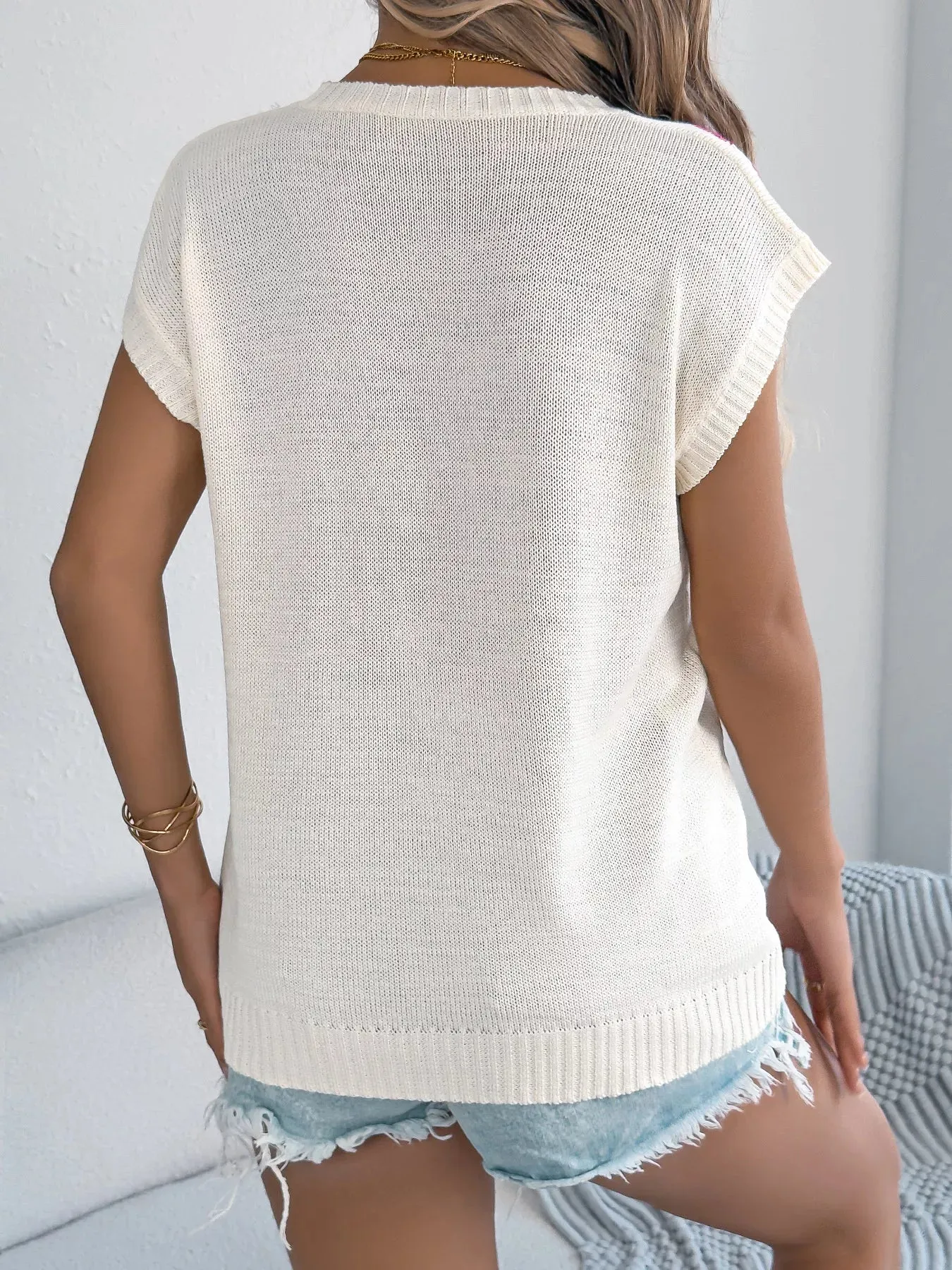 Flower Round Neck Sweater sold by Charming Charlie product image thumbnail 5