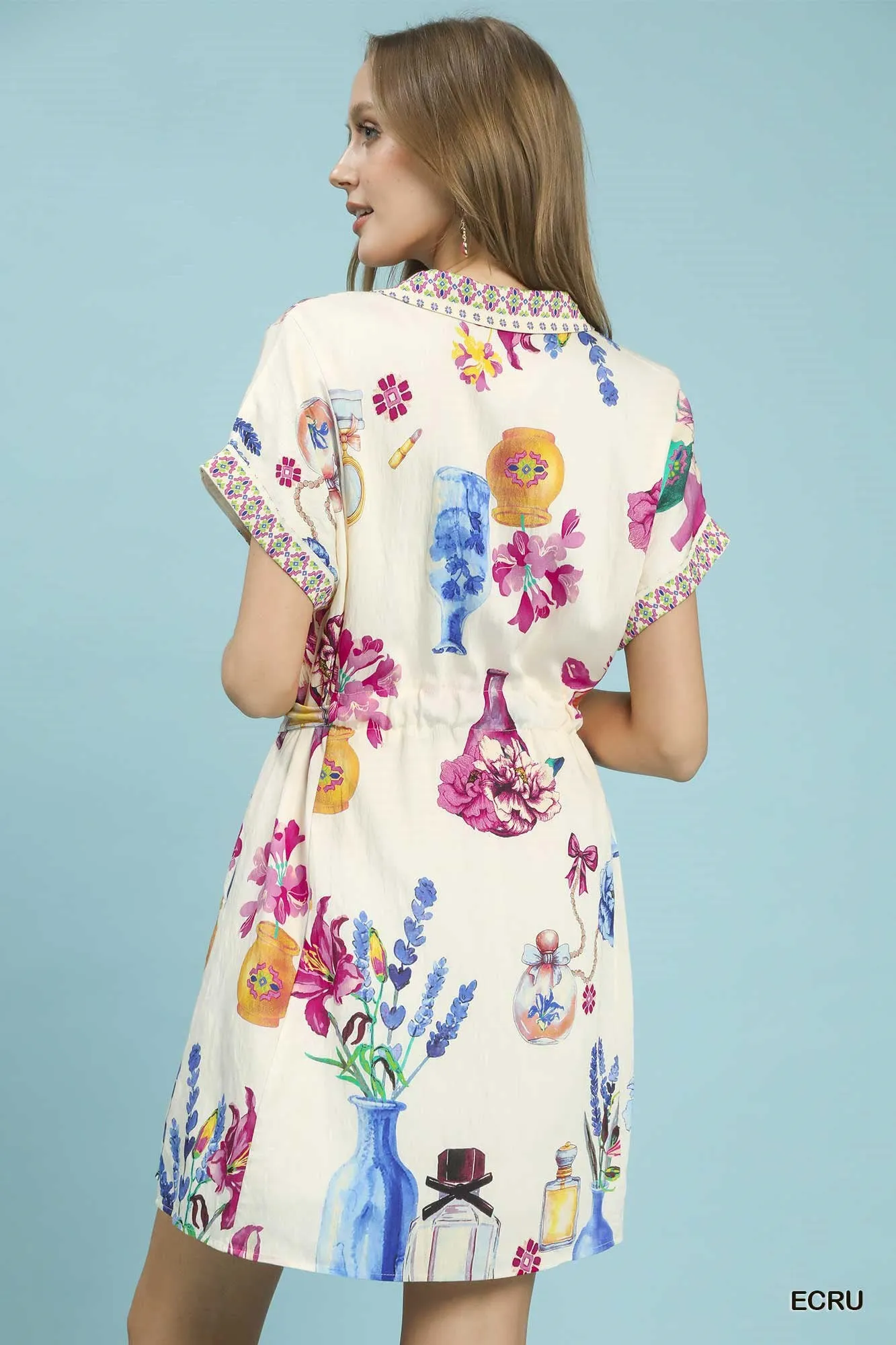 Umgee Floral Print Mini Dress with Belt sold by Charming Charlie product image thumbnail 3