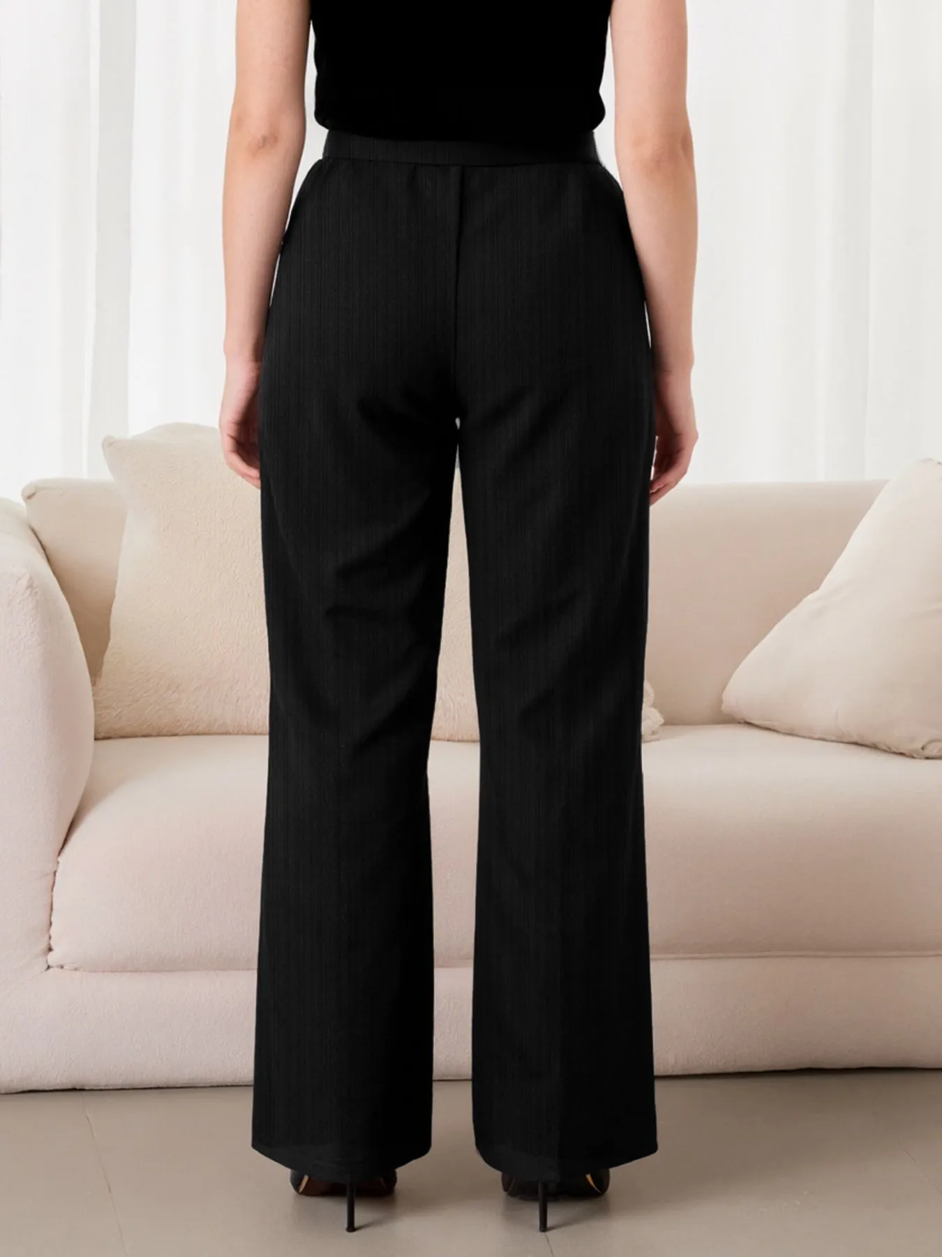 Plus Size Chain-Waist Wide-Leg Pants sold by Charming Charlie product image thumbnail 2