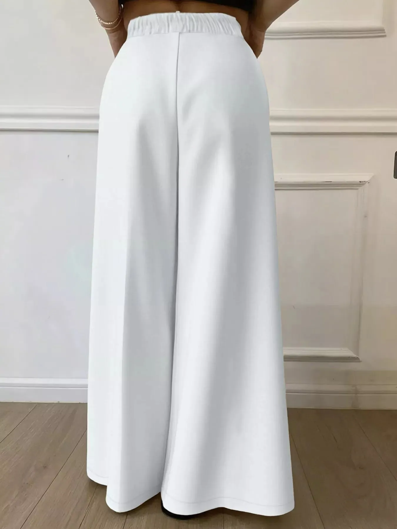 Plus Size Elastic Waist Wide Leg Pants sold by Charming Charlie product image thumbnail 4