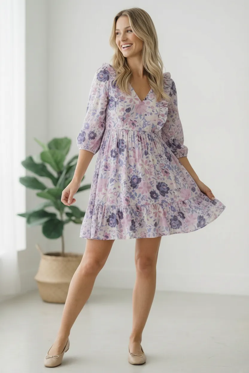 The Sweet Serenade Floral Dress sold by Charming Charlie