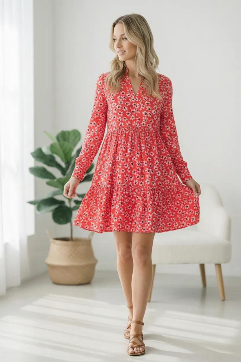 Cherry Blossom Twirl Floral Dress sold by Charming Charlie product image thumbnail 5