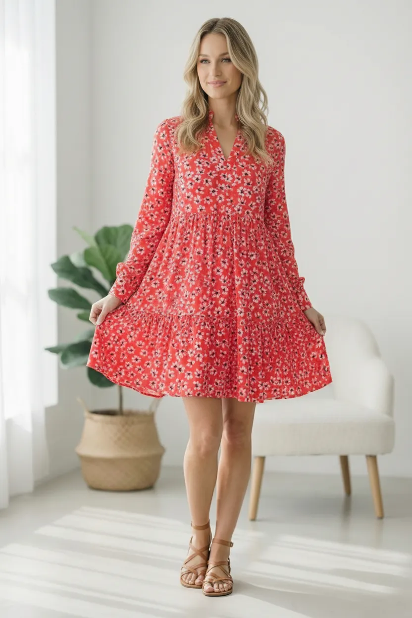 Cherry Blossom Twirl Floral Dress sold by Charming Charlie product image thumbnail 2