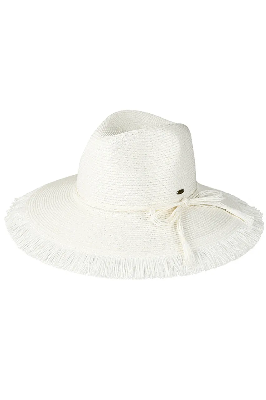 C.C Straw String Ribbon Band Fringe Panama Hat sold by Charming Charlie