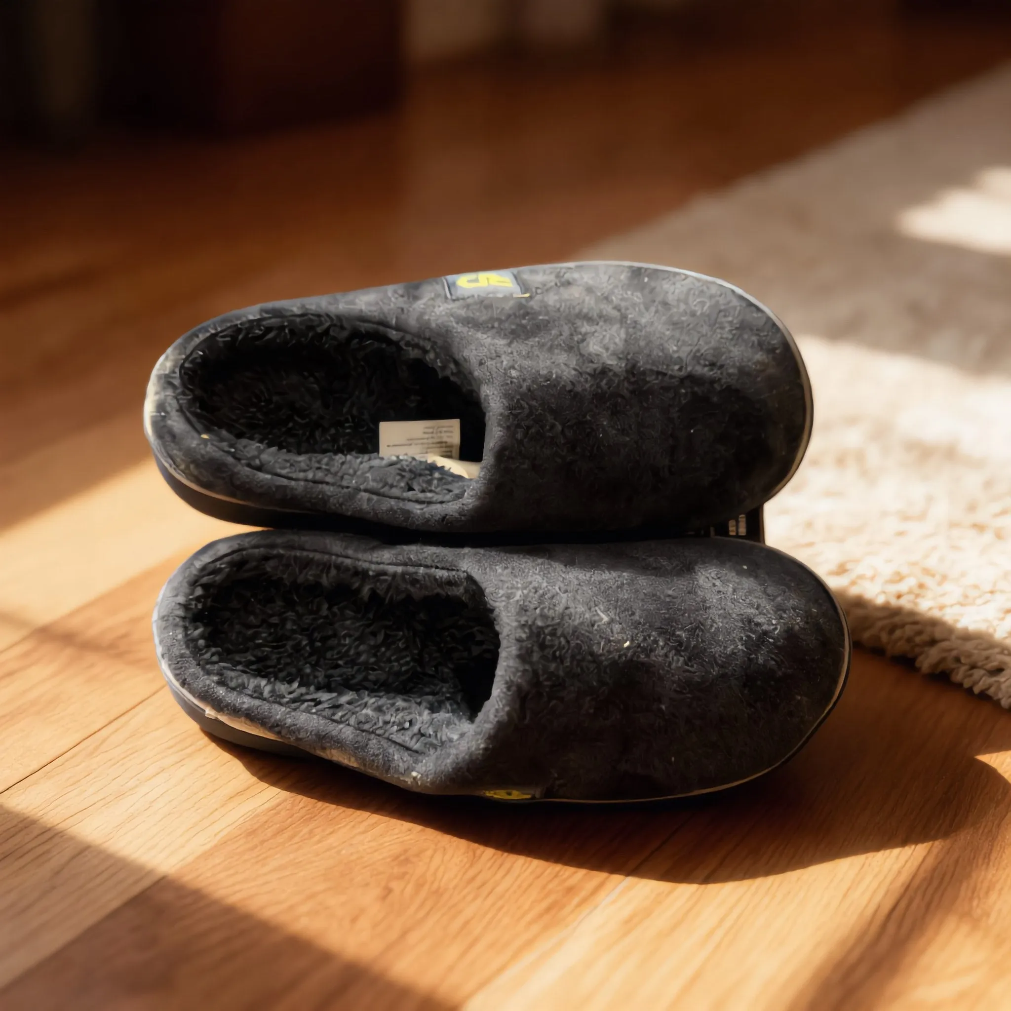 Black Plush Fur Slippers sold by Charming Charlie
