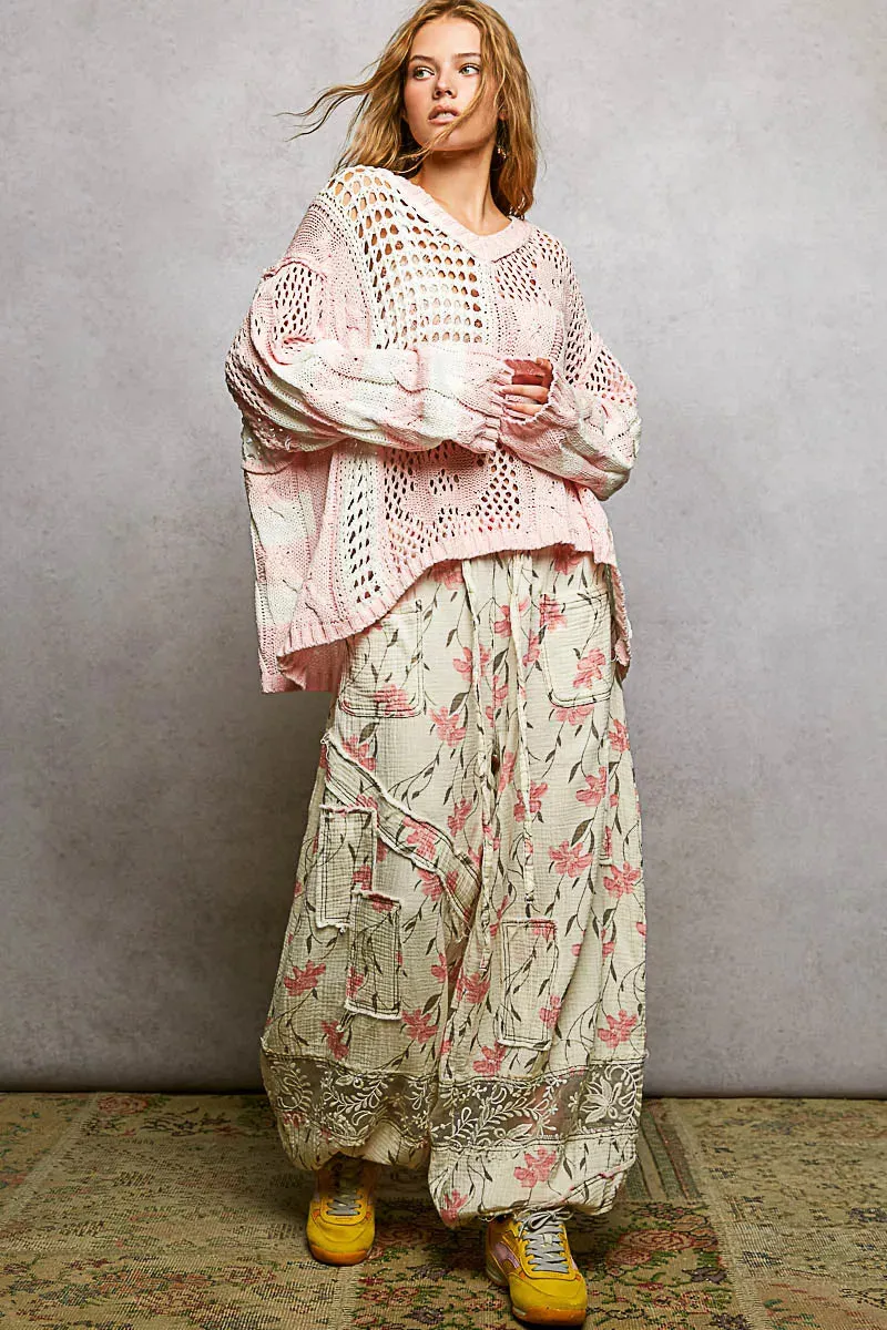 POL Color-Blocked Stripe Pattern Knit Top with Twisted Weave sold by Charming Charlie product image thumbnail 4