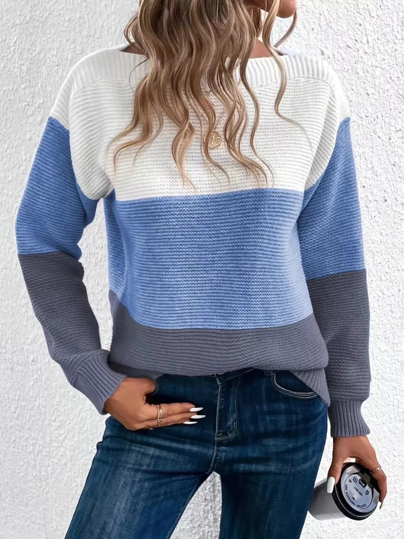 Color Block Long Sleeve Sweater sold by Charming Charlie product image thumbnail 4