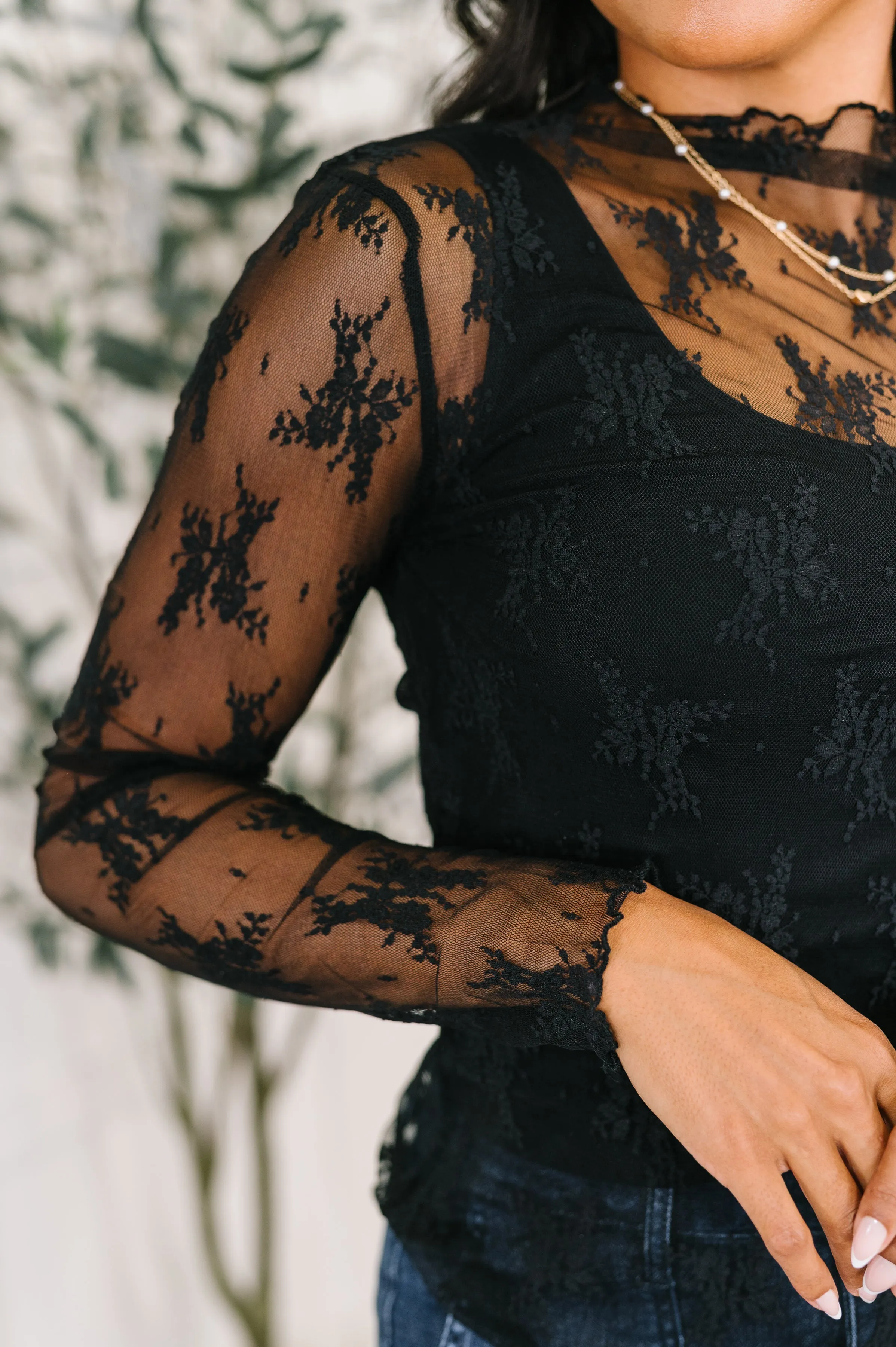 Next Level Patterned Layering Top in Black sold by Charming Charlie product image thumbnail 2