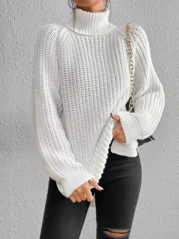 Full Size Turtleneck Long Sleeve Sweater Plus Size sold by Charming Charlie