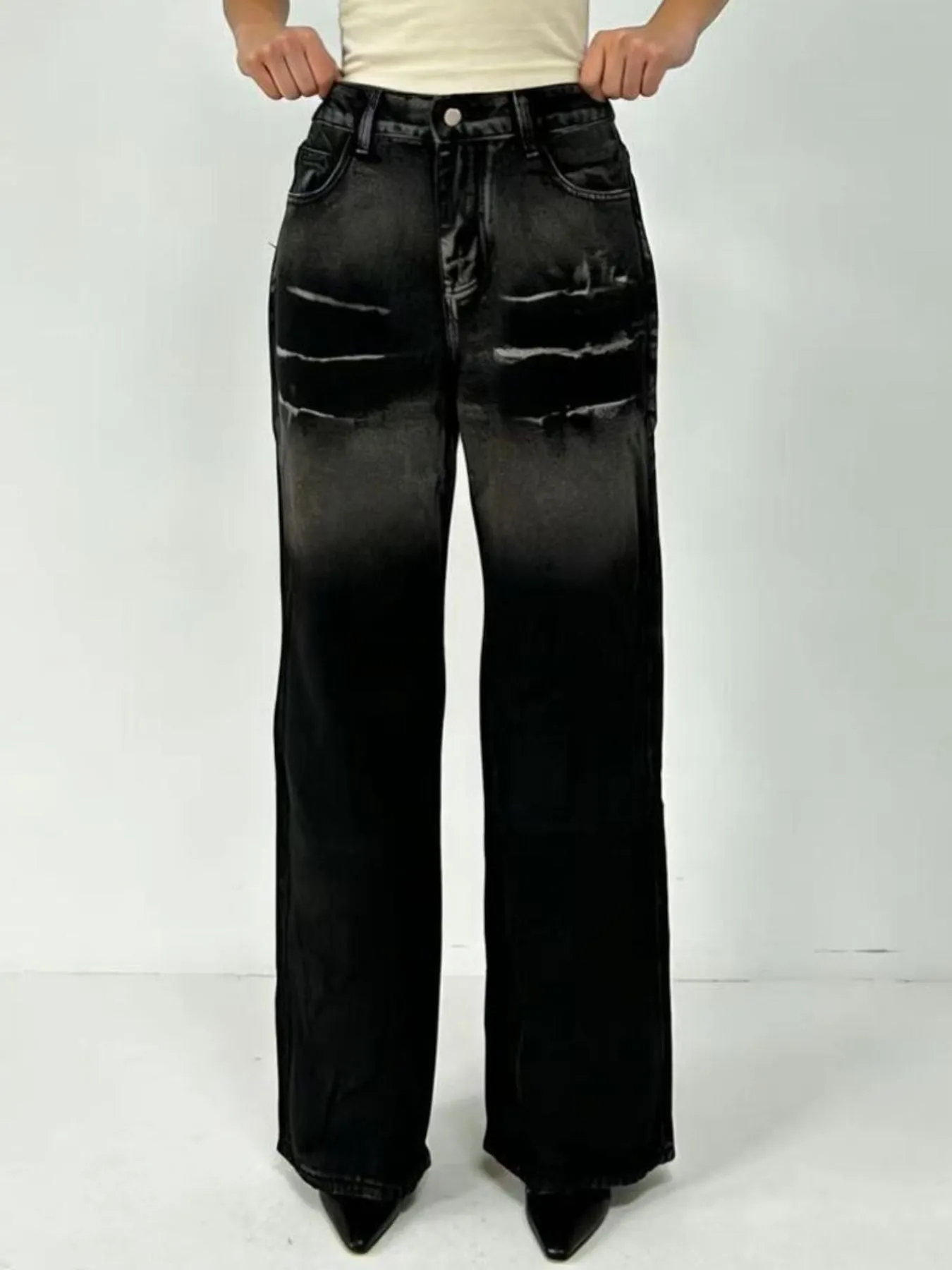 Washed Wide Leg Jeans sold by Charming Charlie product image thumbnail 3