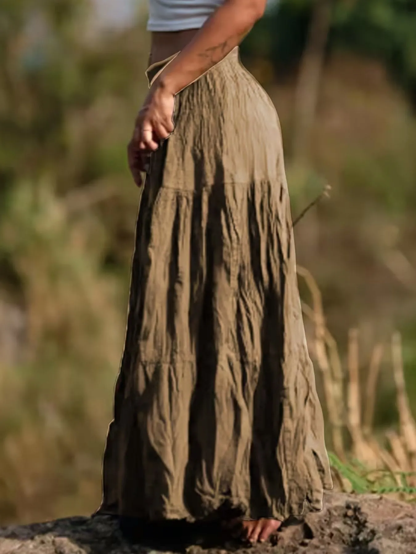 Tiered Maxi Skirt sold by Charming Charlie product image thumbnail 3