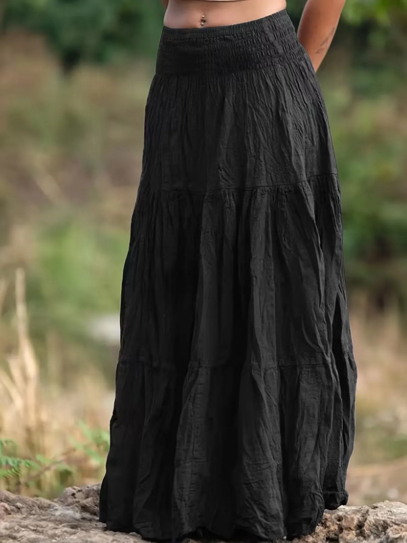 Tiered Maxi Skirt sold by Charming Charlie product image thumbnail 5