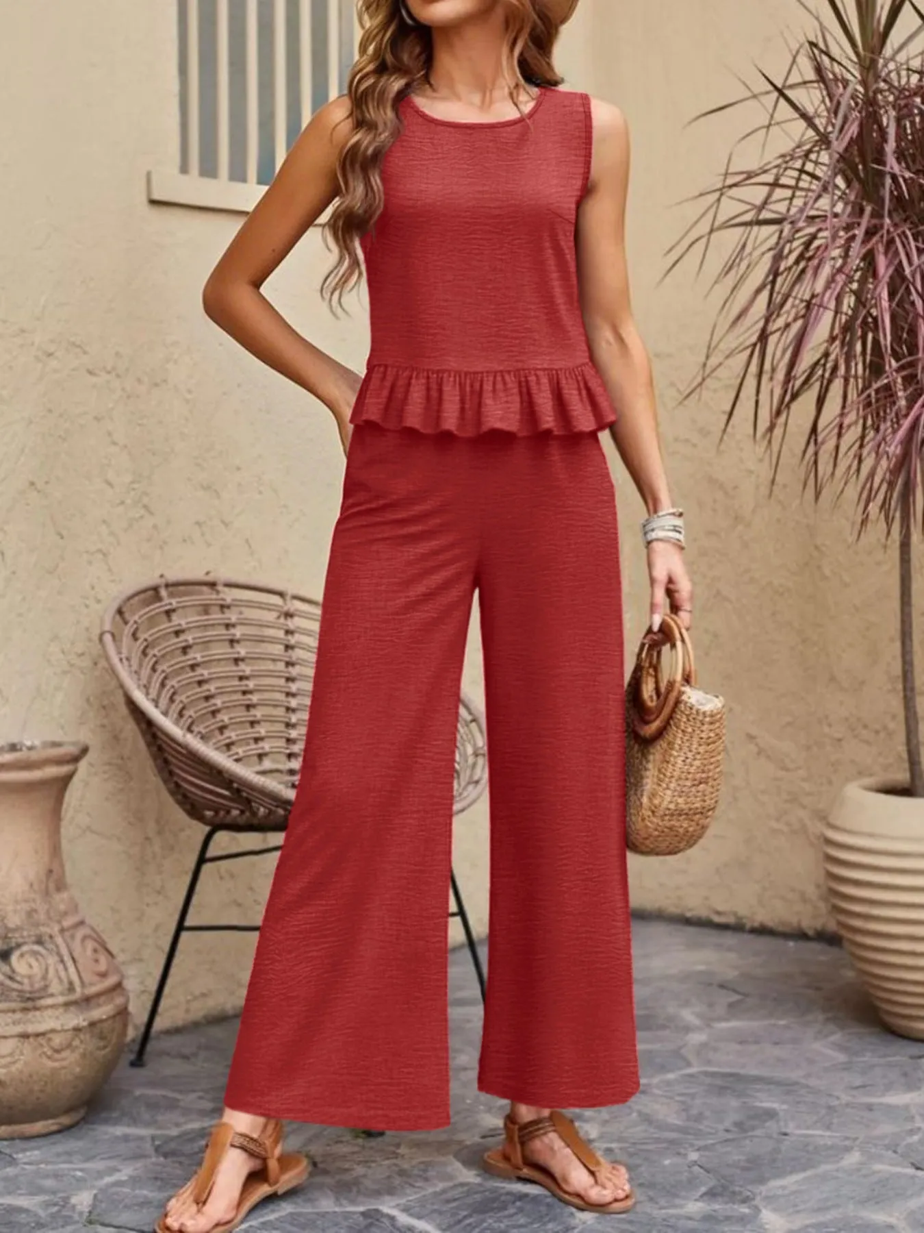Ruffle Hem Tank and Pants Set sold by Charming Charlie product image thumbnail 5
