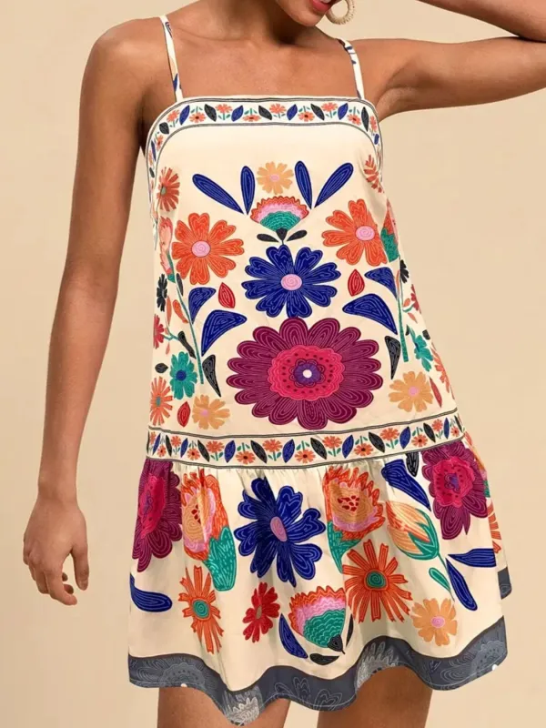 Floral Print Sleeveless Mini Dress sold by Charming Charlie