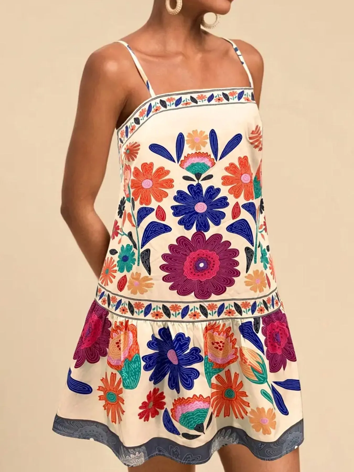 Floral Print Sleeveless Mini Dress sold by Charming Charlie product image thumbnail 2