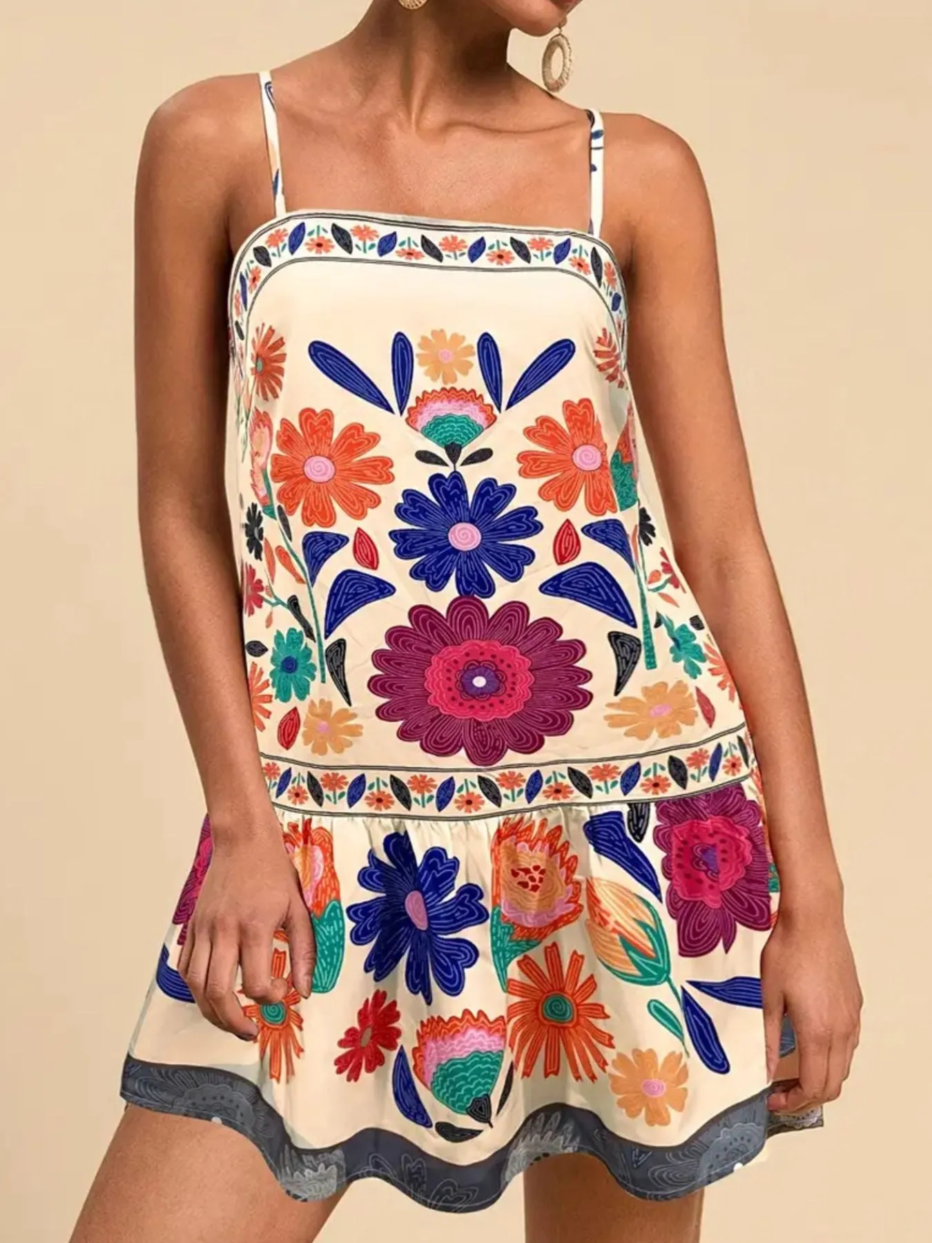 Floral Print Sleeveless Mini Dress sold by Charming Charlie product image thumbnail 3