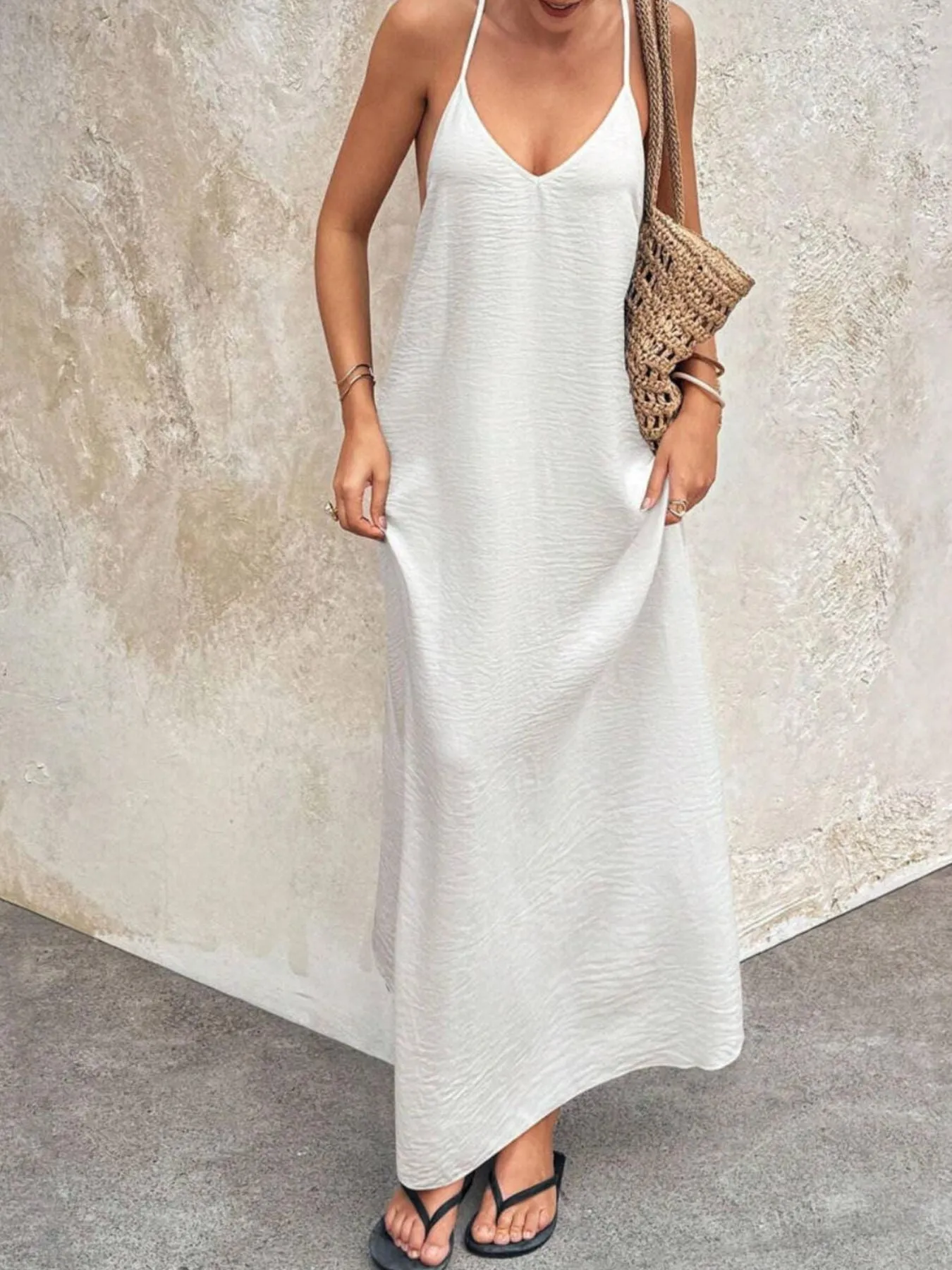 V-Neck Maxi Cami Dress sold by Charming Charlie product image thumbnail 2