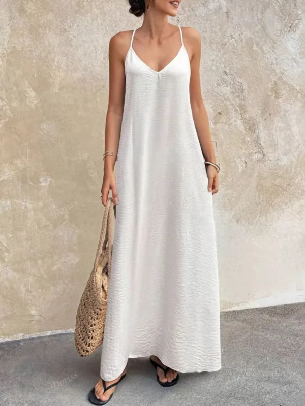 V-Neck Maxi Cami Dress sold by Charming Charlie