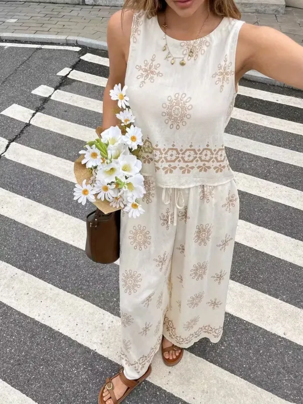 Sleeveless Top and Wide Leg Pants Set sold by Charming Charlie