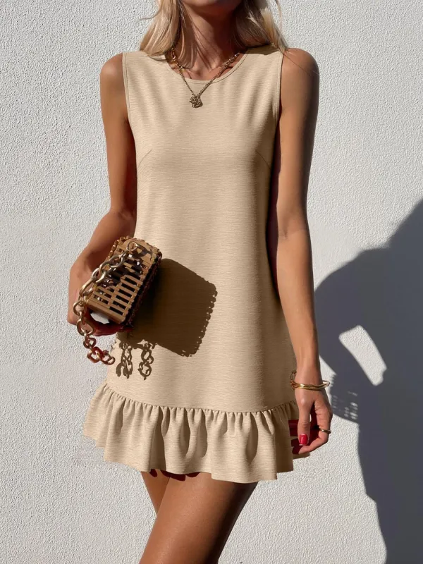 Sleeveless Ruffle Hem Mini Dress sold by Charming Charlie