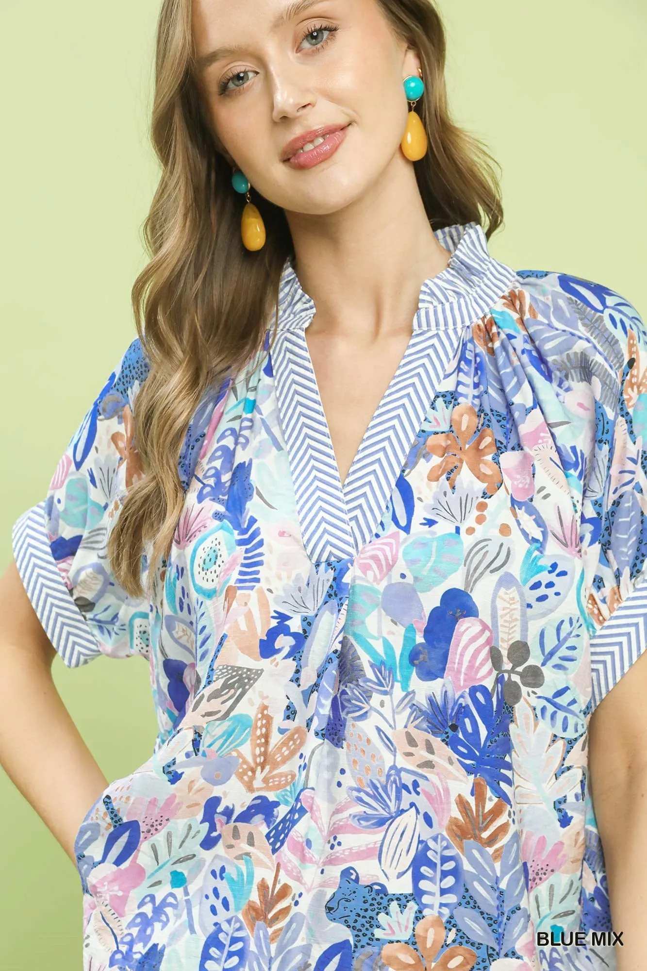 Umgee Mix Boho Printed V-Neck Top sold by Charming Charlie product image thumbnail 5