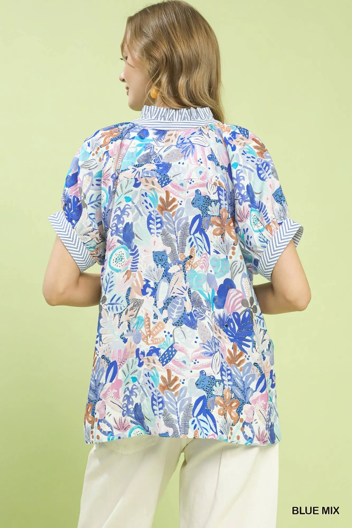 Umgee Mix Boho Printed V-Neck Top sold by Charming Charlie product image thumbnail 3