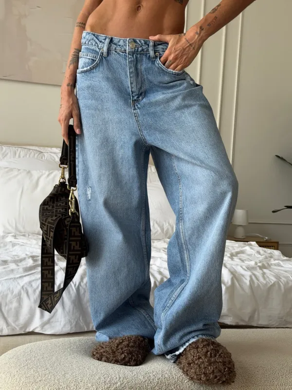 Wide Leg Washed Jeans sold by Charming Charlie