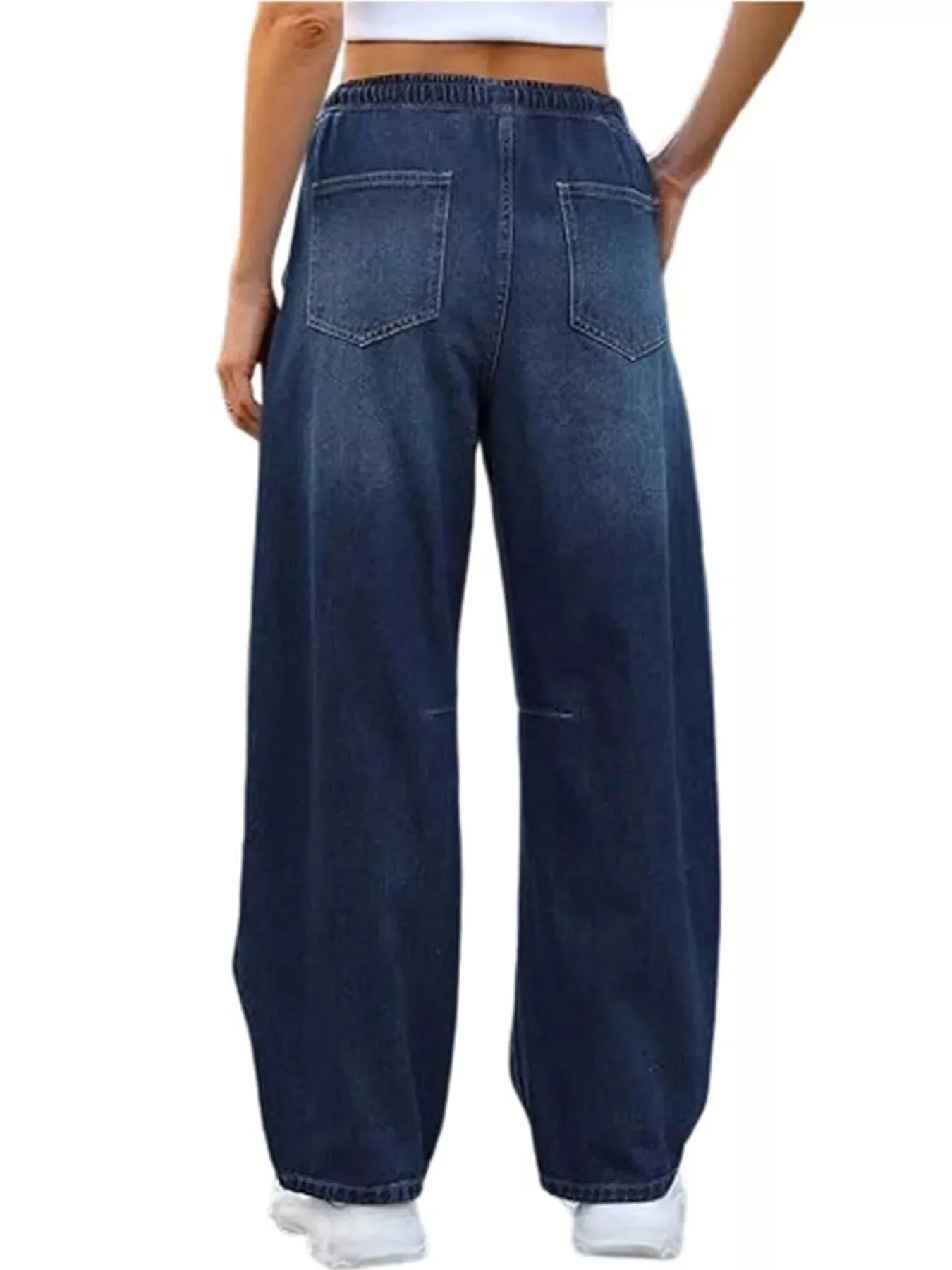 Elastic Waist Wide Leg Jeans sold by Charming Charlie product image thumbnail 4