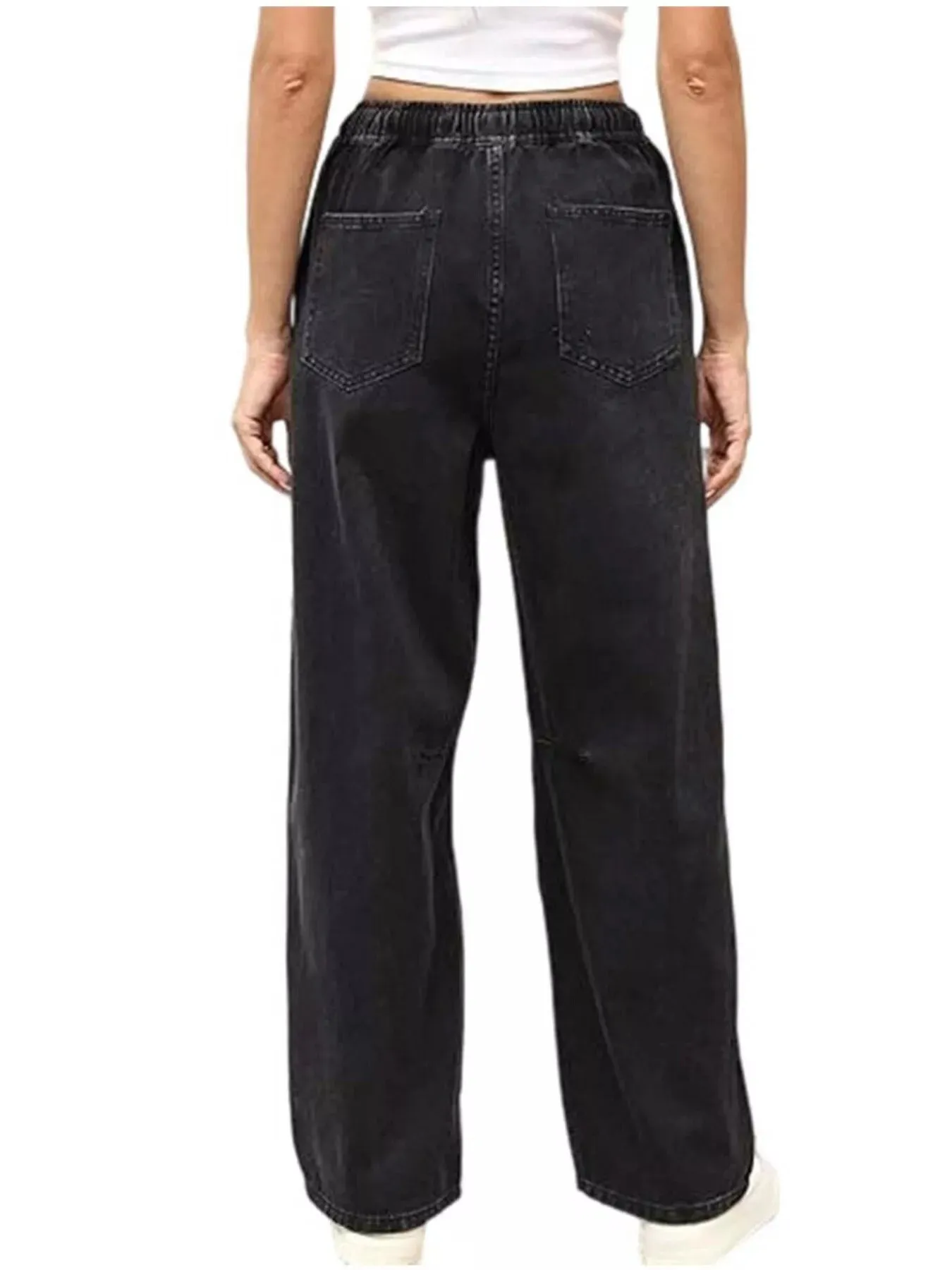 Elastic Waist Wide Leg Jeans sold by Charming Charlie product image thumbnail 2