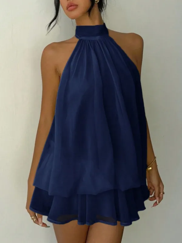 Halter Neck Layered Mini Dress sold by Charming Charlie