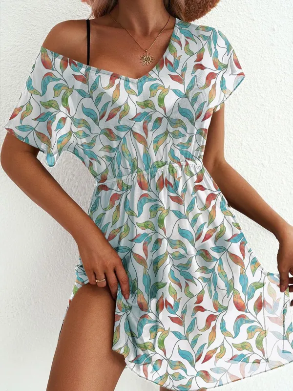 Printed Short Sleeve Mini Dress sold by Charming Charlie