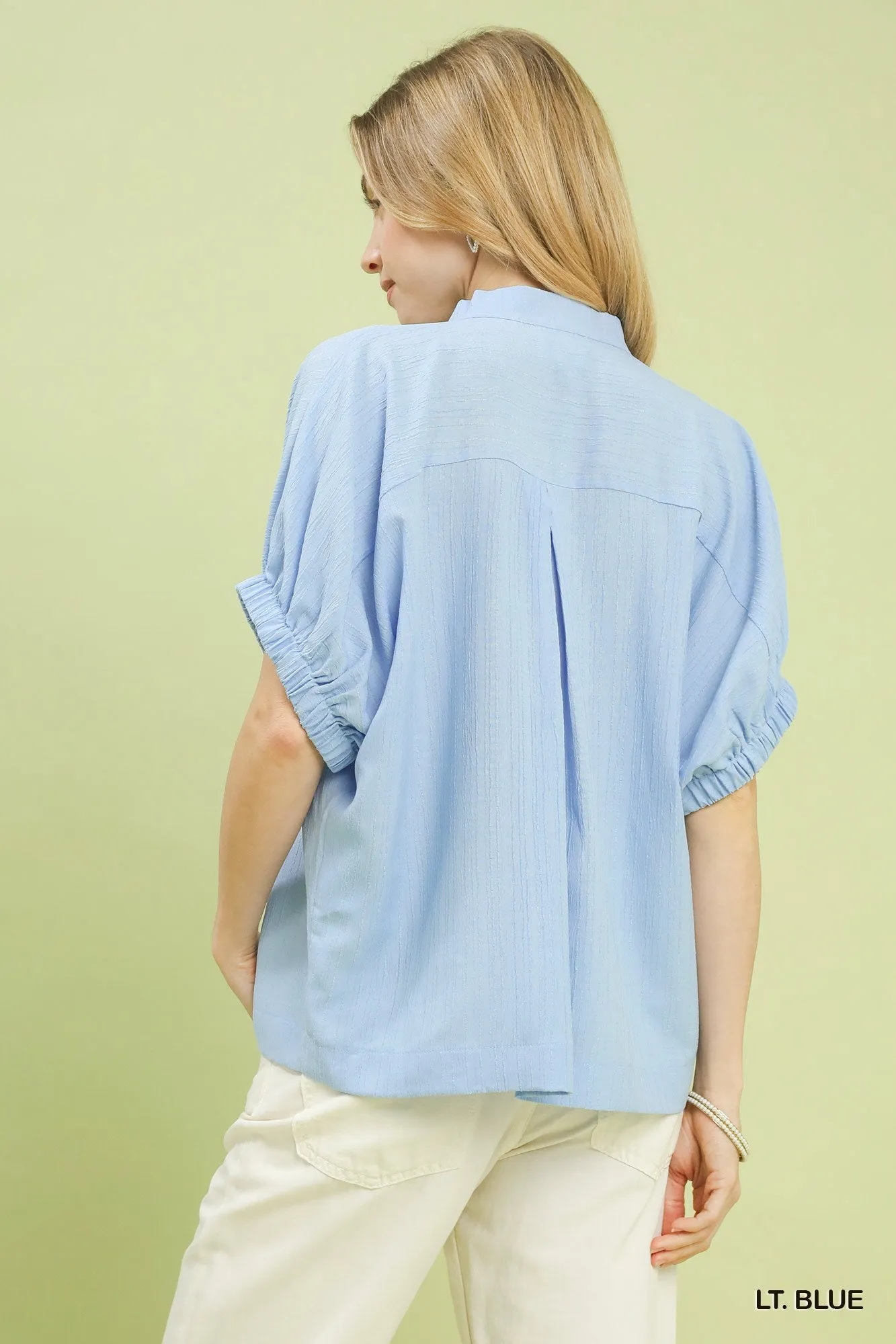 Umgee Textured V-Neck Blouse sold by Charming Charlie product image thumbnail 3