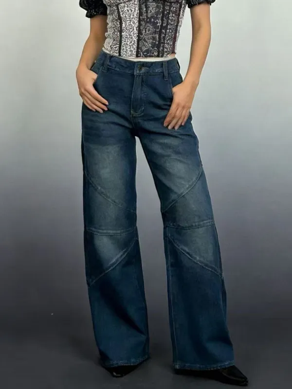 Vintage Wash Wide Leg Jeans made by Charming Charlie