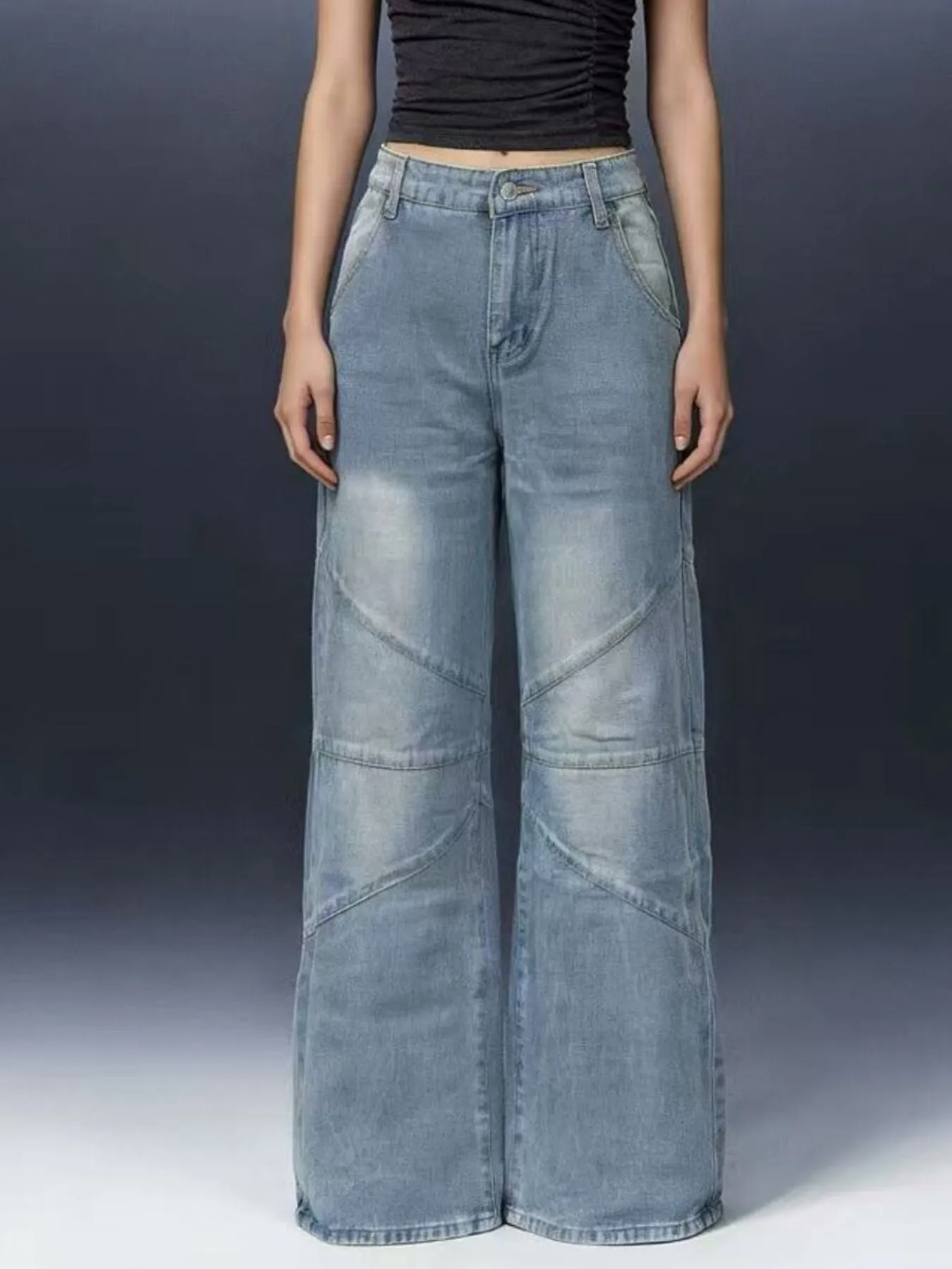 Vintage Wash Wide Leg Jeans sold by Charming Charlie product image thumbnail 5