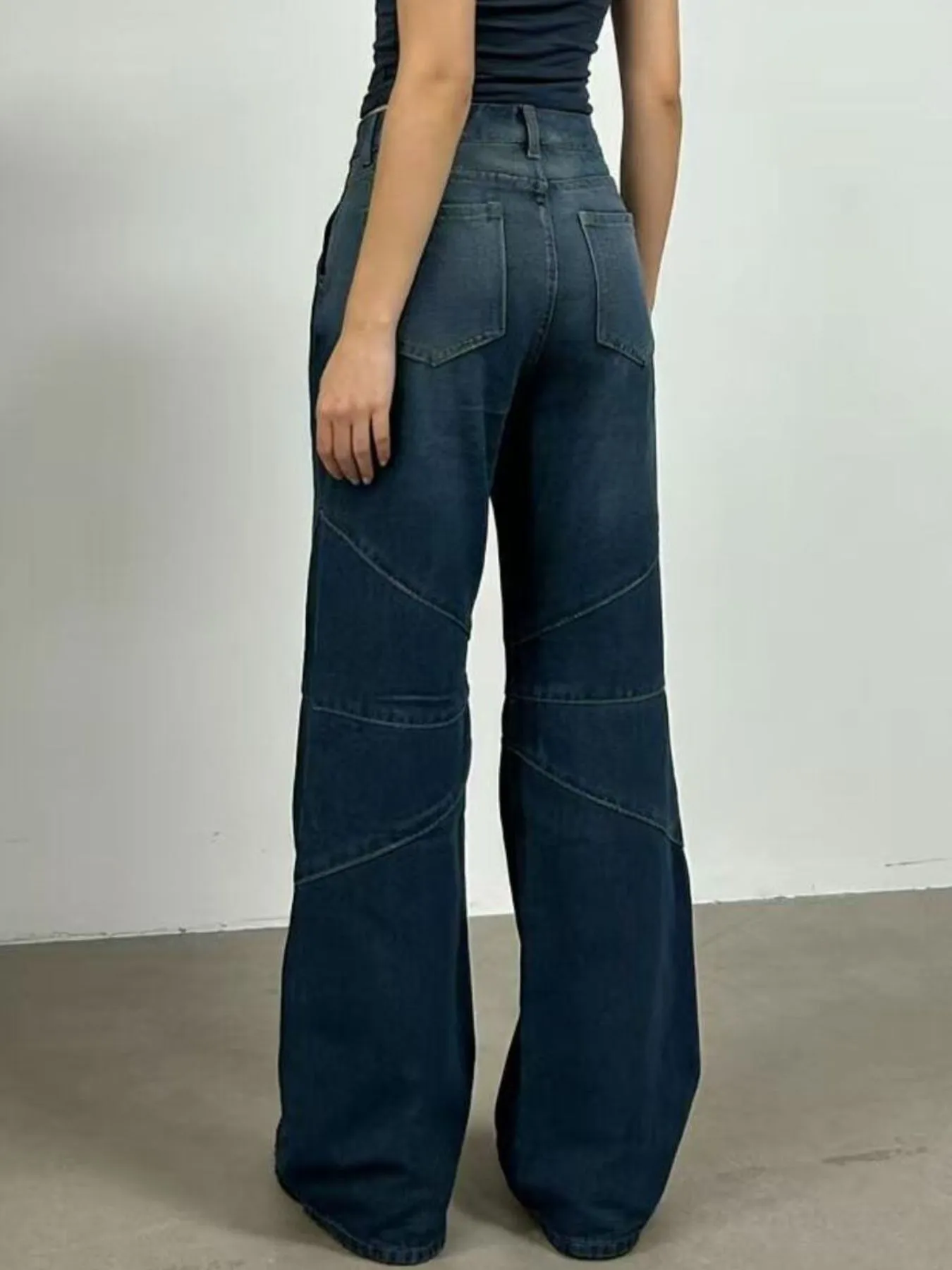 Vintage Wash Wide Leg Jeans sold by Charming Charlie product image thumbnail 3