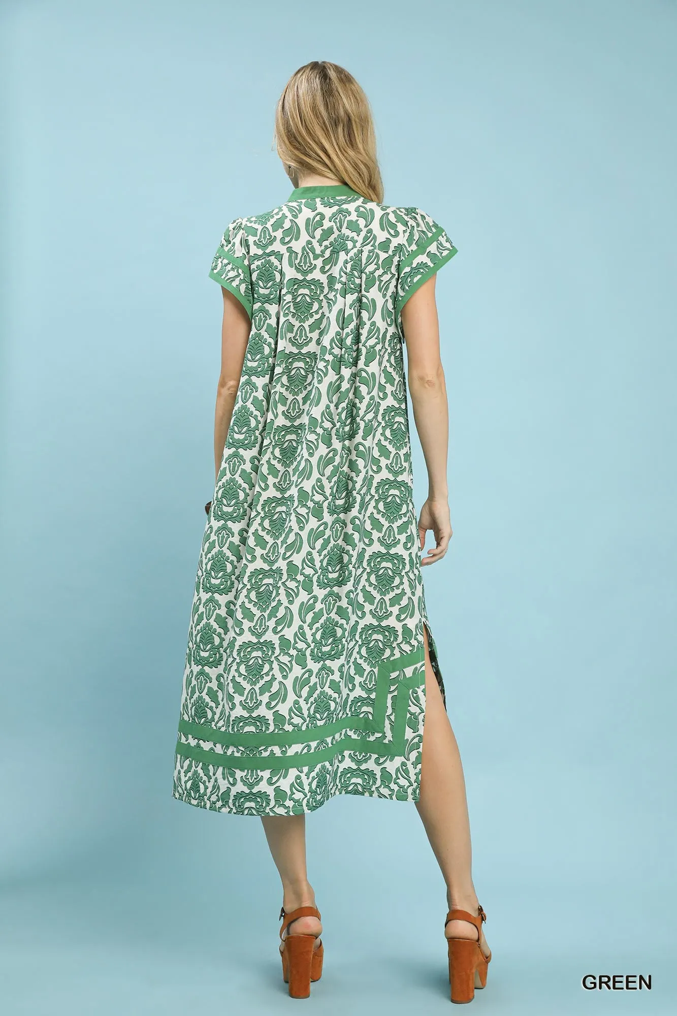 Umgee Abstract Two Tone Print Midi Dress sold by Charming Charlie product image thumbnail 3