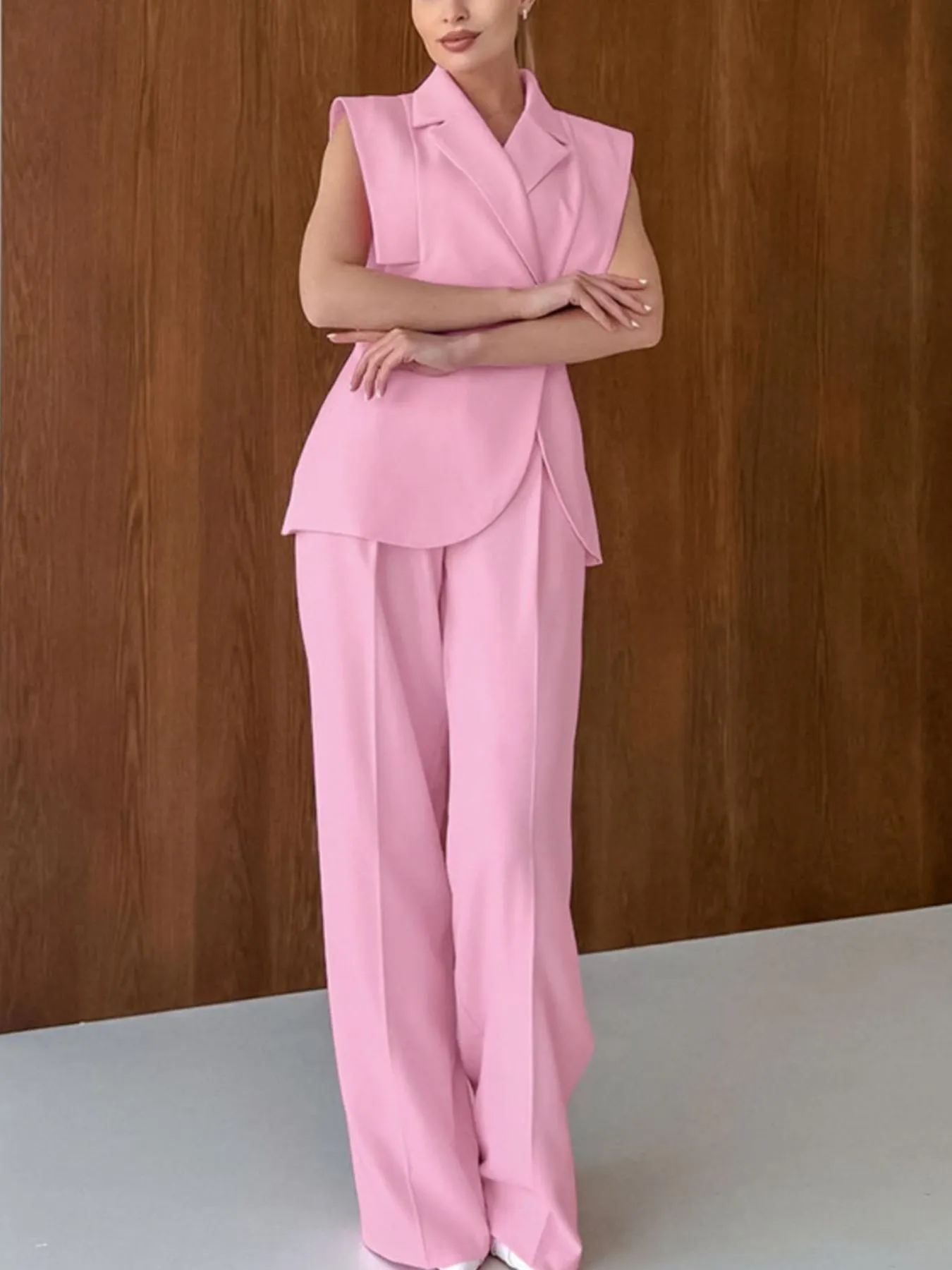 Sleeveless Blazer & Wide Leg Pants Set sold by Charming Charlie product image thumbnail 3