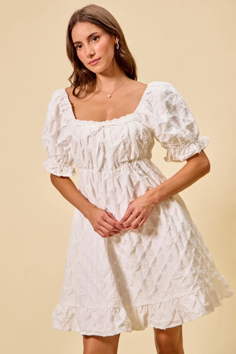 SO ME Texture Woven Ruching On Bust Mini Dress sold by Charming Charlie product image thumbnail 5