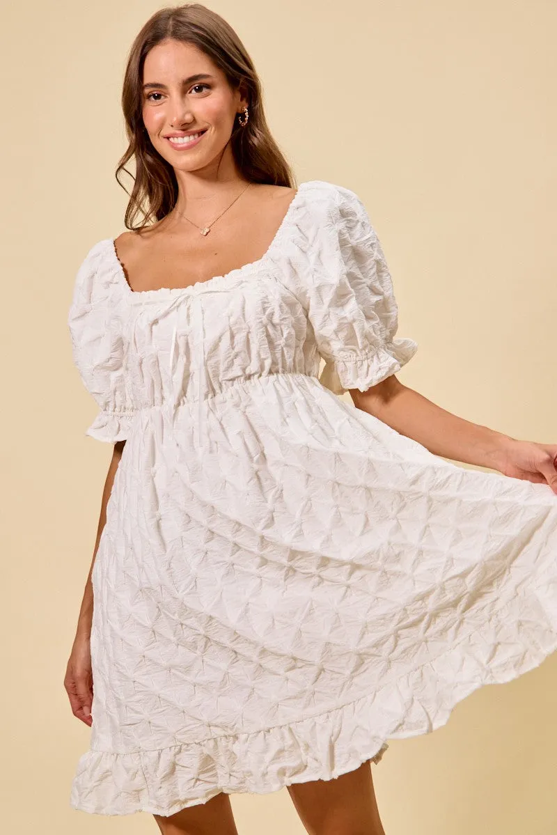 SO ME Texture Woven Ruching On Bust Mini Dress sold by Charming Charlie product image thumbnail 3