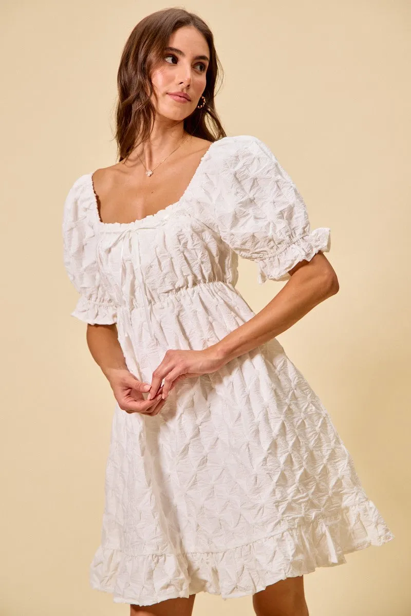 SO ME Texture Woven Ruching On Bust Mini Dress sold by Charming Charlie product image thumbnail 4