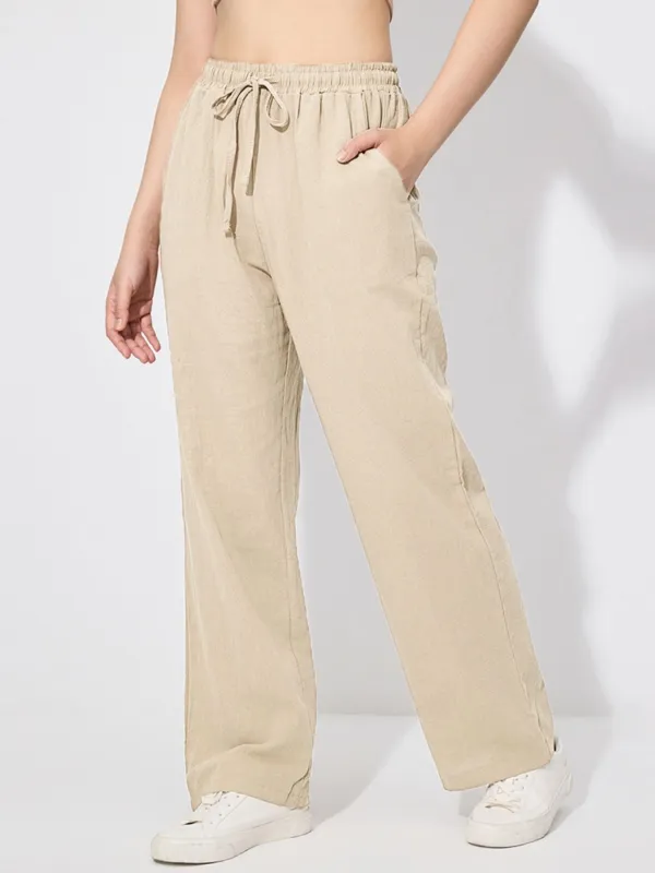 Drawstring Wide Leg Pants made by Trendsi