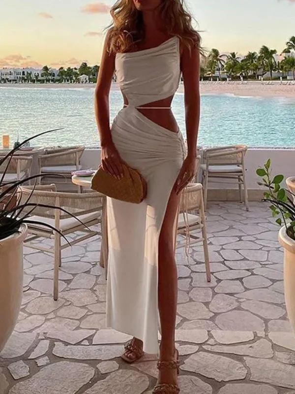 Cutout Tied Split Maxi Dress made by Charming Charlie