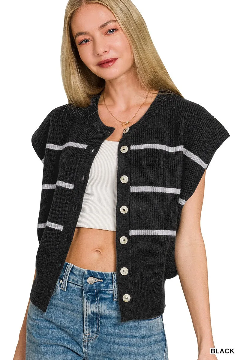 Zenana Striped Viscose Sweater Vest sold by Charming Charlie product image thumbnail 2
