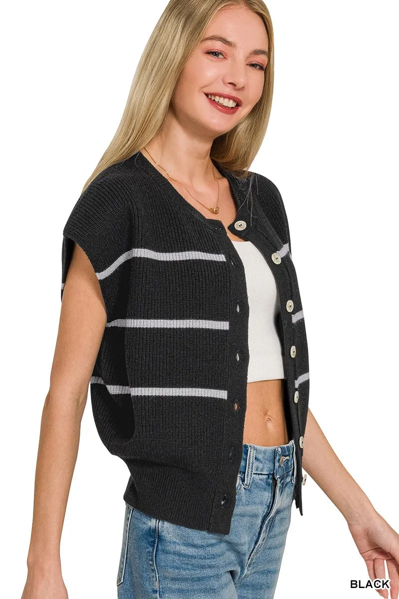 Zenana Striped Viscose Sweater Vest sold by Charming Charlie product image thumbnail 3
