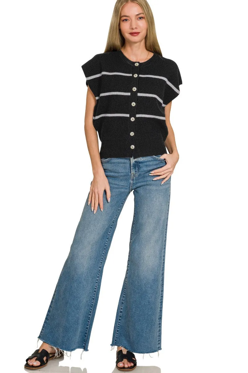 Zenana Striped Viscose Sweater Vest sold by Charming Charlie product image thumbnail 4