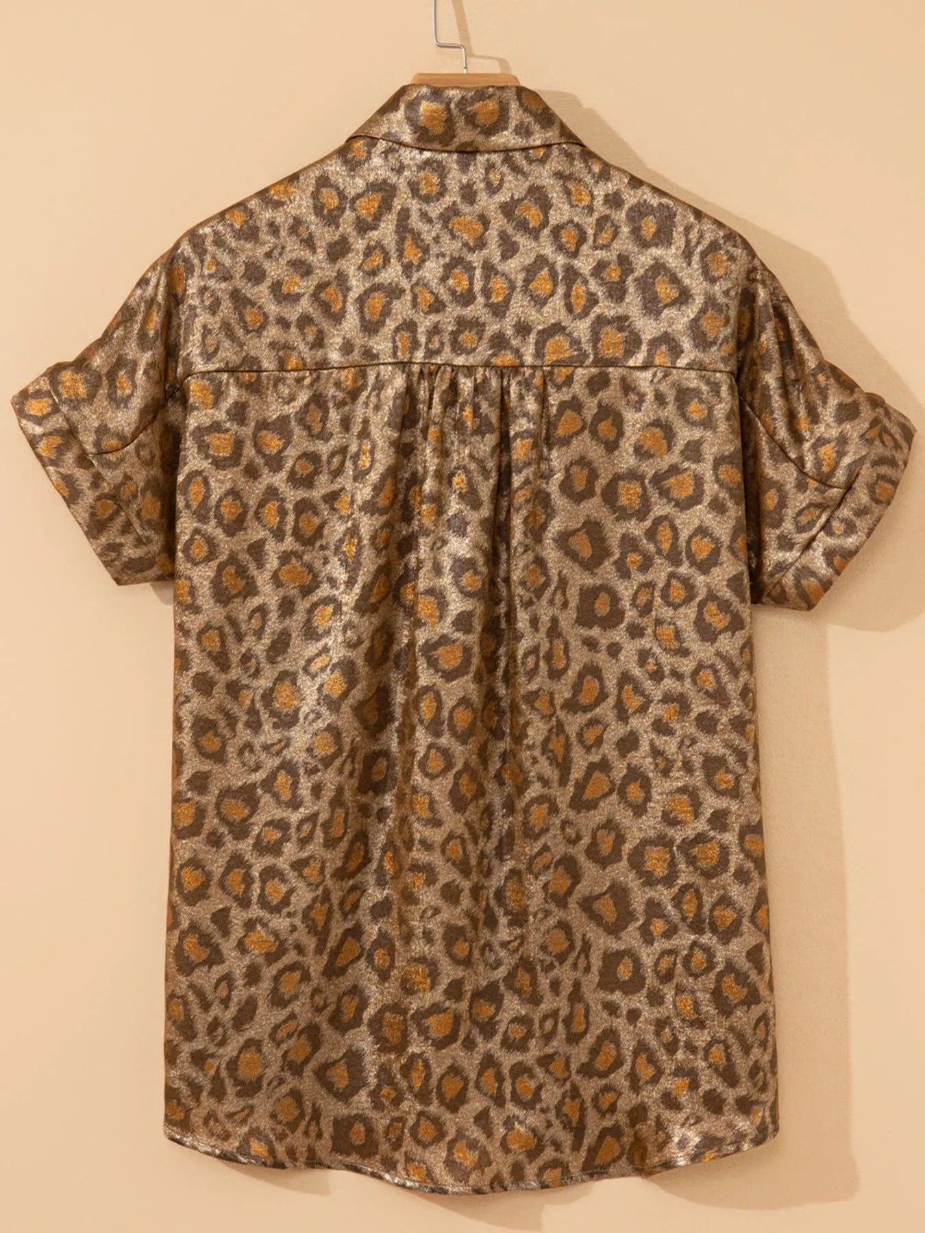 Leopard Print Button-Down Shirt sold by Charming Charlie product image thumbnail 5