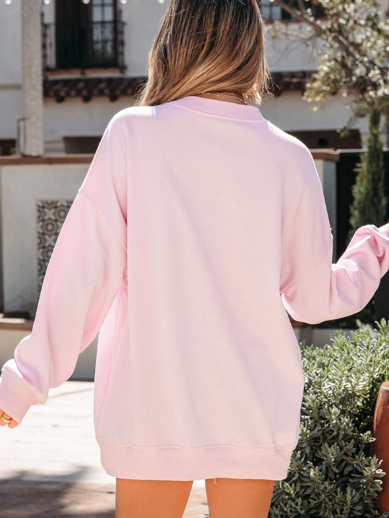 Sweetheart Patchwork Oversize Sweatshirt sold by Charming Charlie product image thumbnail 3