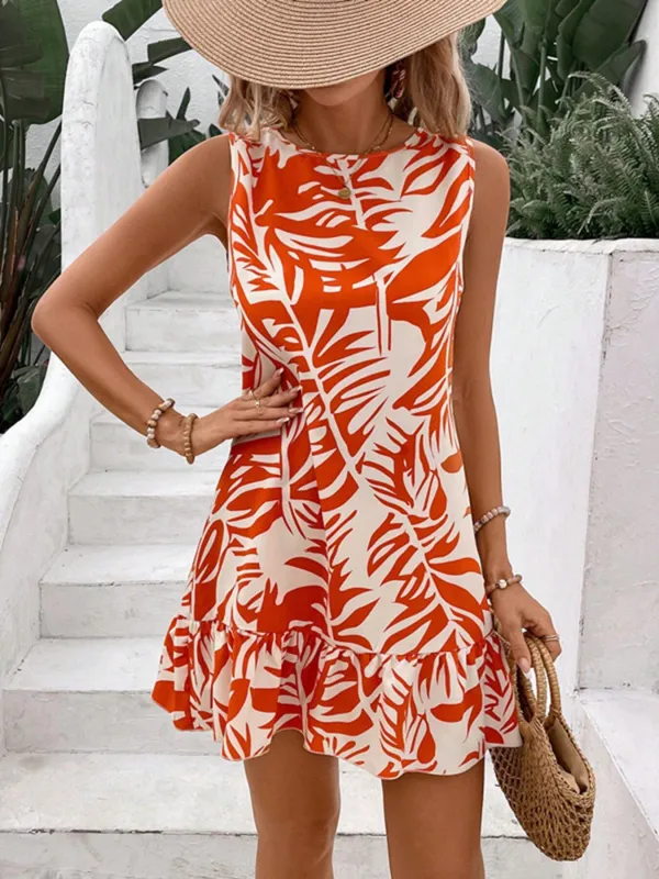 Ruffle Hem Sleeveless Mini Dress made by Charming Charlie